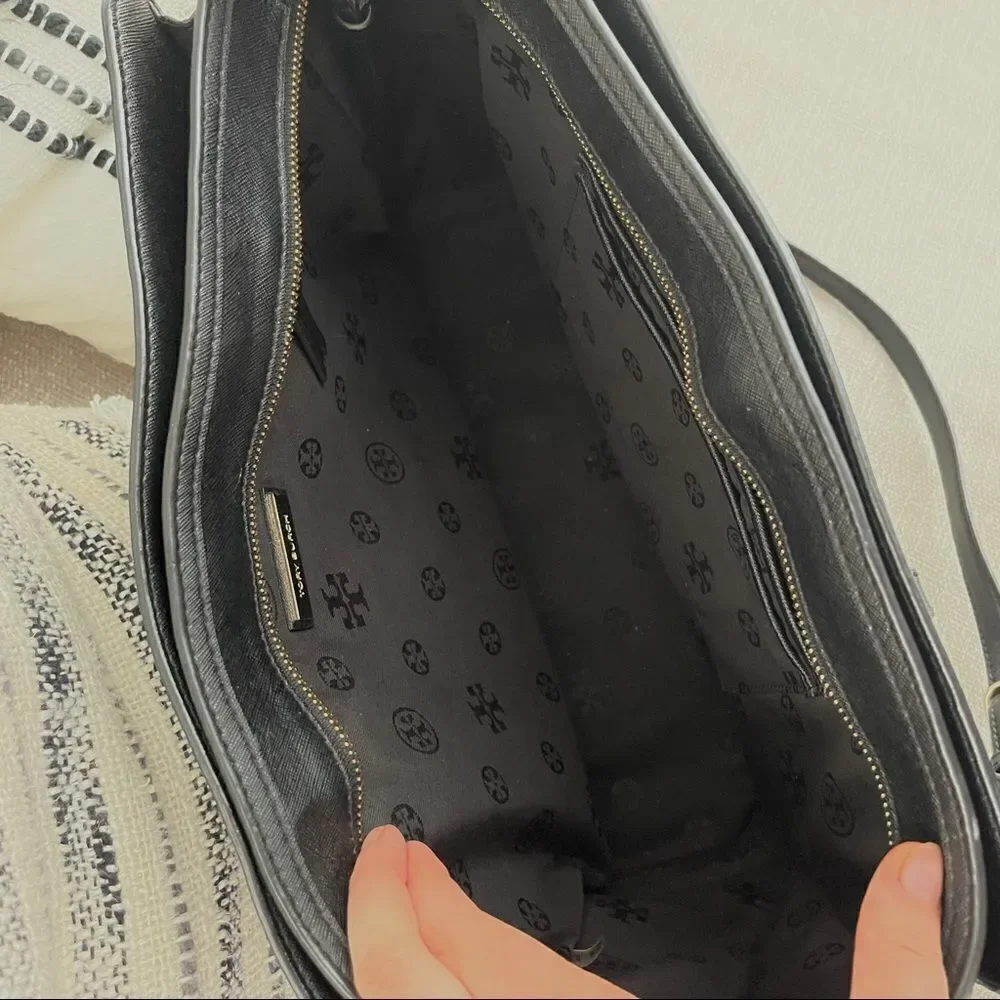 Tory Burch black leather handbag